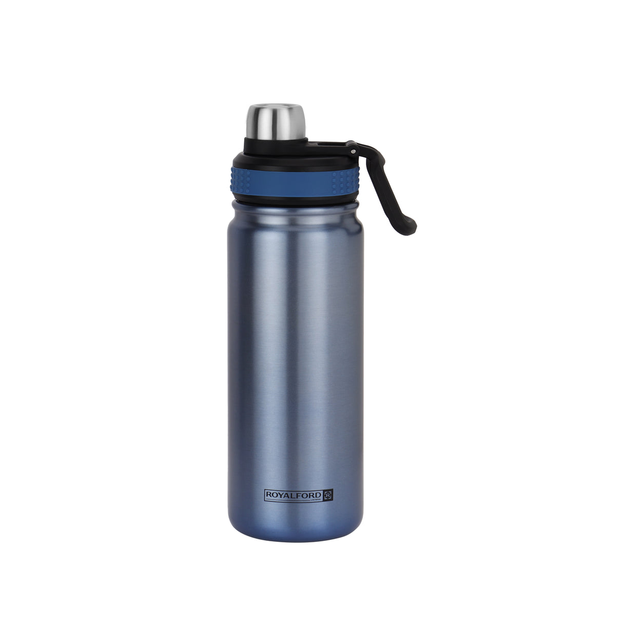 Royalford RF10983 Stainless Steel Vacuum Sports Bottle 650ml | Double Wall Insulation for Hot and Cold Drinks | Leak Resistant Design for Gym, Travel &  Office Use