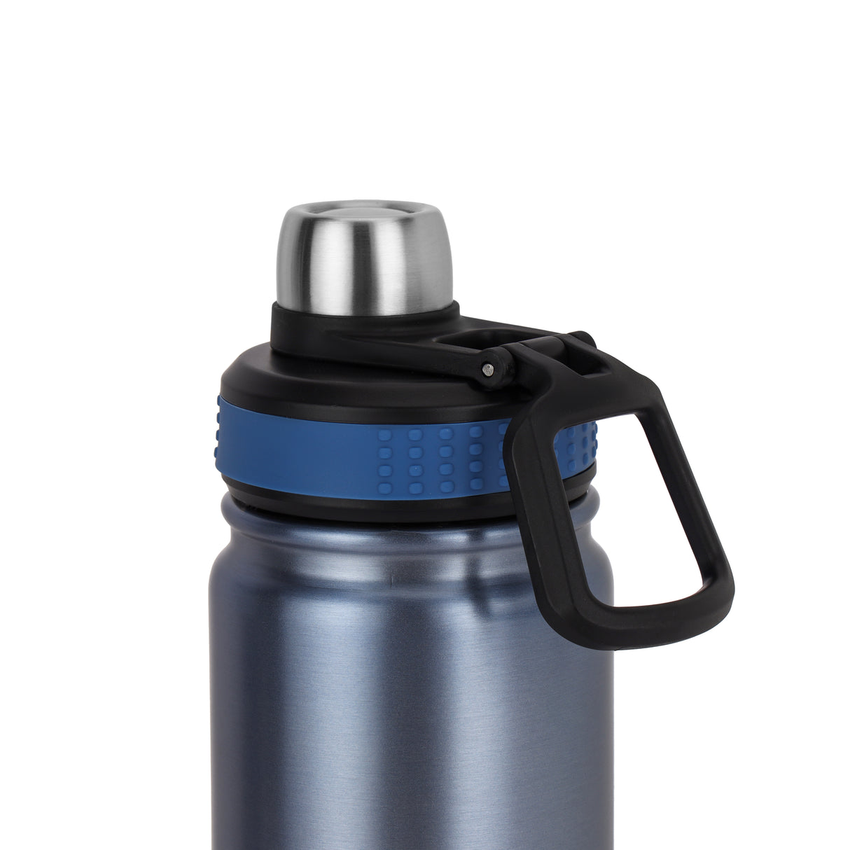 Royalford RF10983 Stainless Steel Vacuum Sports Bottle 650ml | Double Wall Insulation for Hot and Cold Drinks | Leak Resistant Design for Gym, Travel &  Office Use