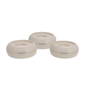 Royalford RF11033 Zoria Insulated Casserole Set 3Pcs | Stainless Steel Hot Pot | Twist-Lock Lid  | Super PU Insulation  |Premium Stainless Steel Inner | Food-Grade