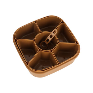 Royalford RF11040 Spice Box | 7 Removable Containers |Food Grade Masala Organizer with Spoon |Kitchen Storage Box for Spices, Herbs Powders &  Nuts Grains |Compact Design