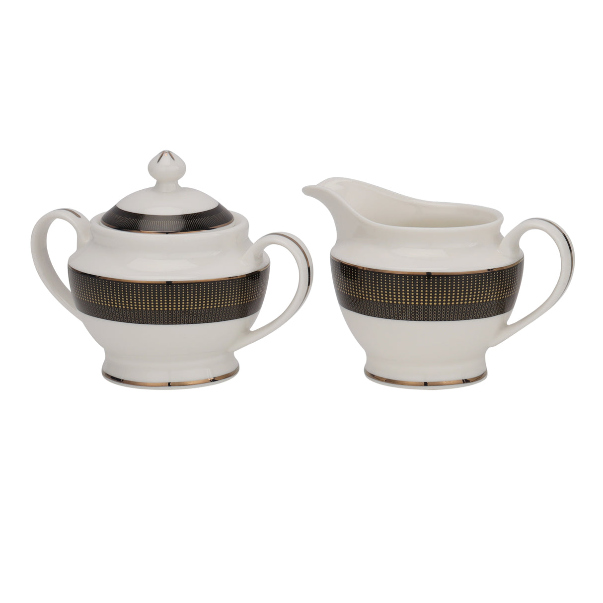 Royalford RF11046 83-Piece Premium Bone China Dinner Set | Elegant Tableware | Durable Lightweight Design| Dishwasher Safe | Complete Dining Collection for Homes