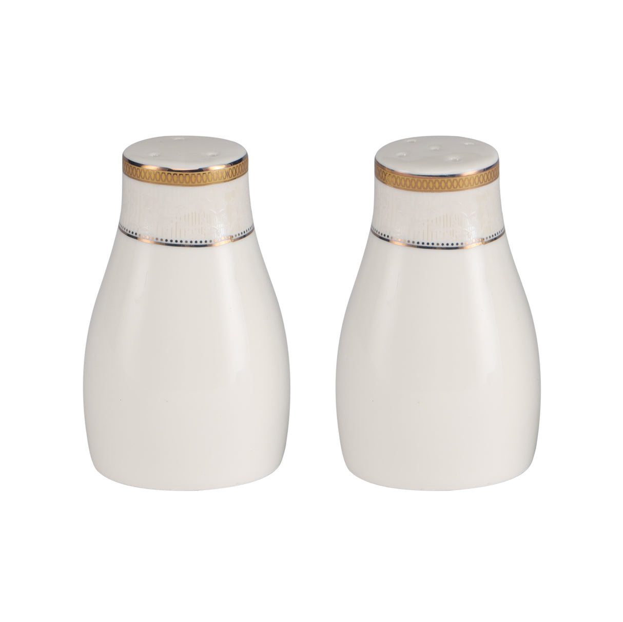 Royalford RF11047 83-Piece Premium Bone China Dinner Set | Elegant Gold Rim Dinnerware Set | 100% Food-Grade Material | Chip-Resistant Construction | Dishwasher Safe
