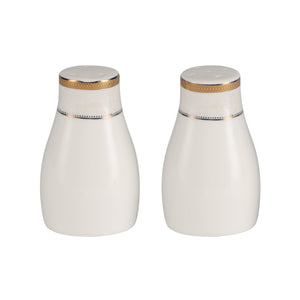 Royalford RF11047 83-Piece Premium Bone China Dinner Set | Elegant Gold Rim Dinnerware Set | 100% Food-Grade Material | Chip-Resistant Construction | Dishwasher Safe
