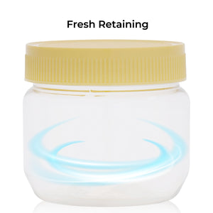 RoyalFord RF11094 Round Airtight PET Jar | 250ML | BPA Free | Leak Proof & Odor Free Storage Container | Perfect for Kitchen Food Grains, Spices &  Snacks | Durable