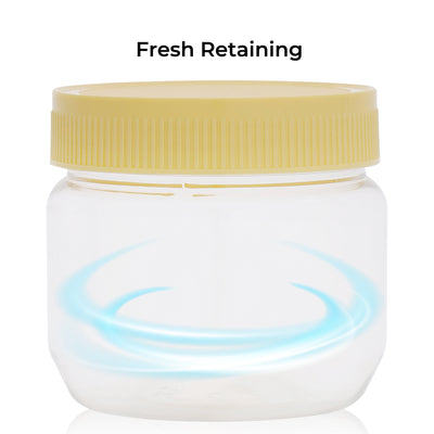 RoyalFord RF11094 Round Airtight PET Jar | 250ML | BPA Free | Leak Proof & Odor Free Storage Container | Perfect for Kitchen Food Grains, Spices &  Snacks | Durable