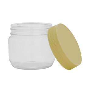 RoyalFord RF11094 Round Airtight PET Jar | 250ML | BPA Free | Leak Proof & Odor Free Storage Container | Perfect for Kitchen Food Grains, Spices &  Snacks | Durable