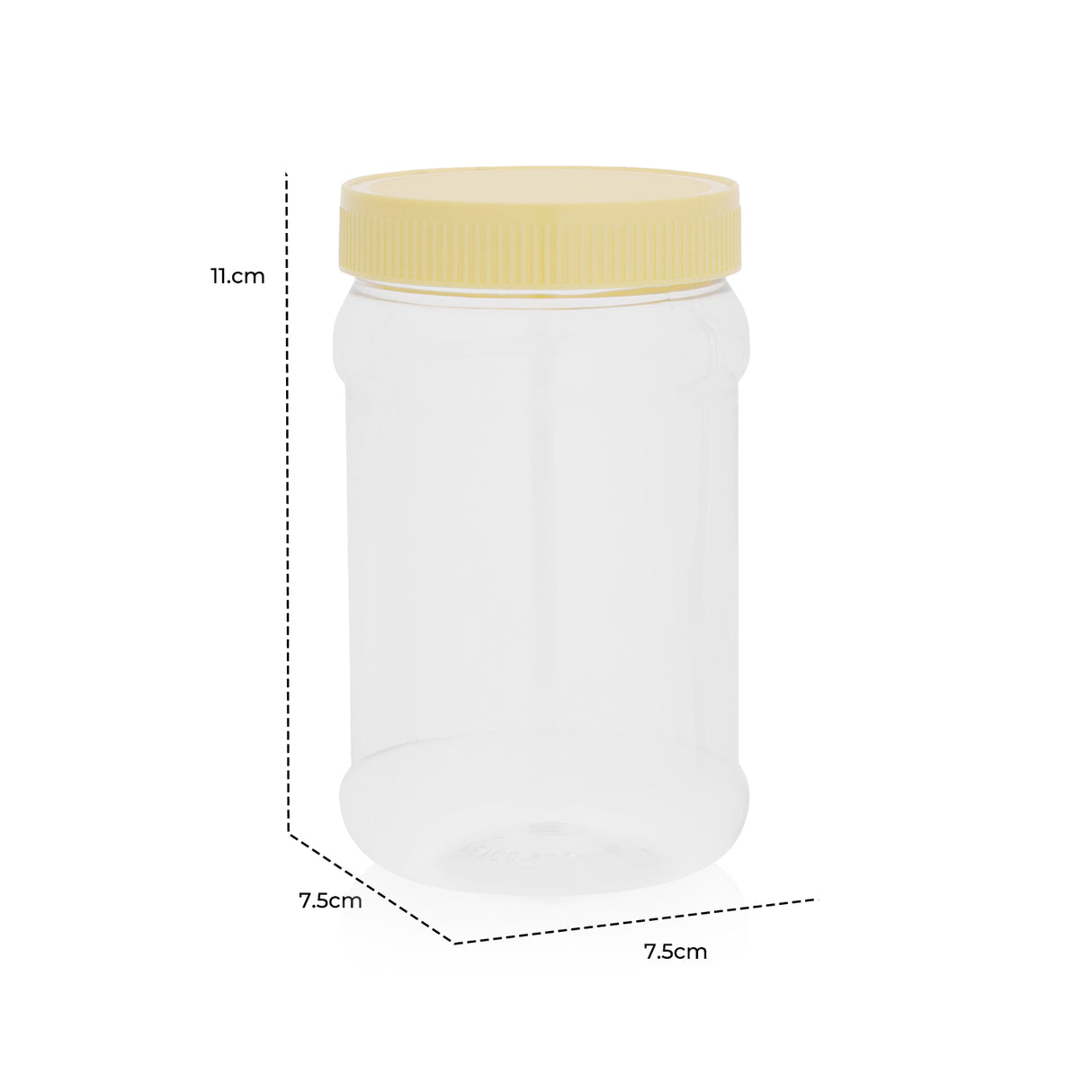 Royalford RF11095 Airtight PET Jar | 500ml | BPA Free Leak Proof Food Storage Container | Transparent Plastic Kitchen Storage Jars with Lid |  Lightweight & long-lasting