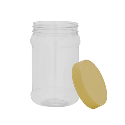 Royalford RF11095 Airtight PET Jar | 500ml | BPA Free Leak Proof Food Storage Container | Transparent Plastic Kitchen Storage Jars with Lid |  Lightweight & long-lasting