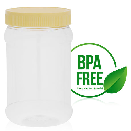 Royalford RF11096 Airtight PET Jar 750ml | BPA Free Leak Proof Food Storage Container |  Transparent Plastic Kitchen Storage Jar  for Spices, Snacks,  Dry Food & Grains