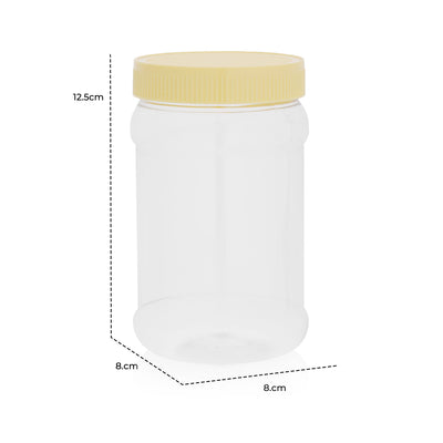 Royalford RF11096 Airtight PET Jar 750ml | BPA Free Leak Proof Food Storage Container |  Transparent Plastic Kitchen Storage Jar  for Spices, Snacks,  Dry Food & Grains
