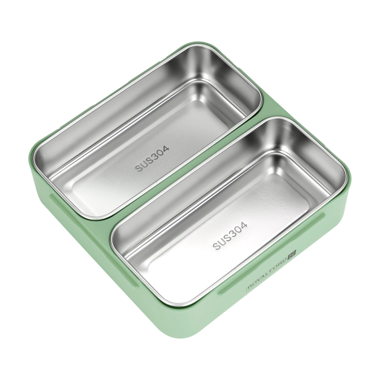 Royalford RF11102 Stainless Steel Lunch Box 1100ml | Leak-Proof Insulated Food Container with Sealing Ring | Locking Clips & Durable Design for Office, School & Travel
