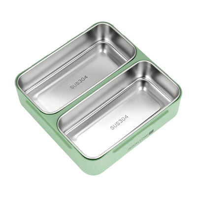 Royalford RF11102 Stainless Steel Lunch Box 1100ml | Leak-Proof Insulated Food Container with Sealing Ring | Locking Clips & Durable Design for Office, School & Travel