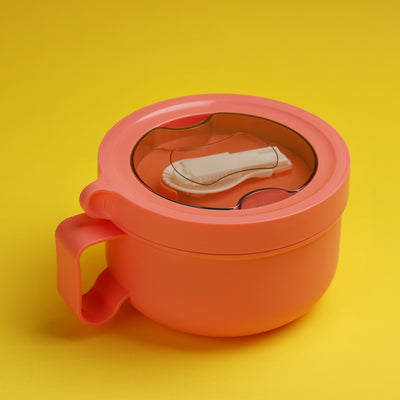 Royalford RF11103 Stainless Steel Lunch Box 850ml | Leak-Proof Sealing Lid| Heat Retaining Insulation| Food Grade Material & Carry Handle for Office, School & Travel Use