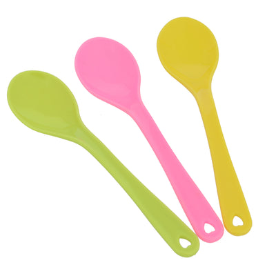Royalford RF11129 12PCS Boutique Spoon Set| from premium plastic, lightweight colorful spoons with ergonomic design| perfect for desserts, snacks, and daily use|