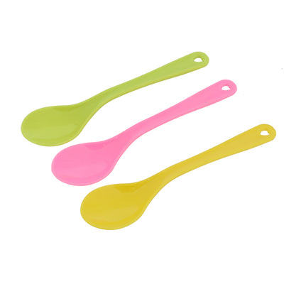 Royalford RF11129 12PCS Boutique Spoon Set| from premium plastic, lightweight colorful spoons with ergonomic design| perfect for desserts, snacks, and daily use|