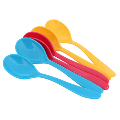 Royalford RF11130 6PCS Boutique Spoon Set | made from premium plastic & lightweight | colorful spoons with ergonomic design, for desserts, snacks and daily use|