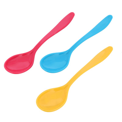 Royalford RF11130 6PCS Boutique Spoon Set | made from premium plastic & lightweight | colorful spoons with ergonomic design, for desserts, snacks and daily use|