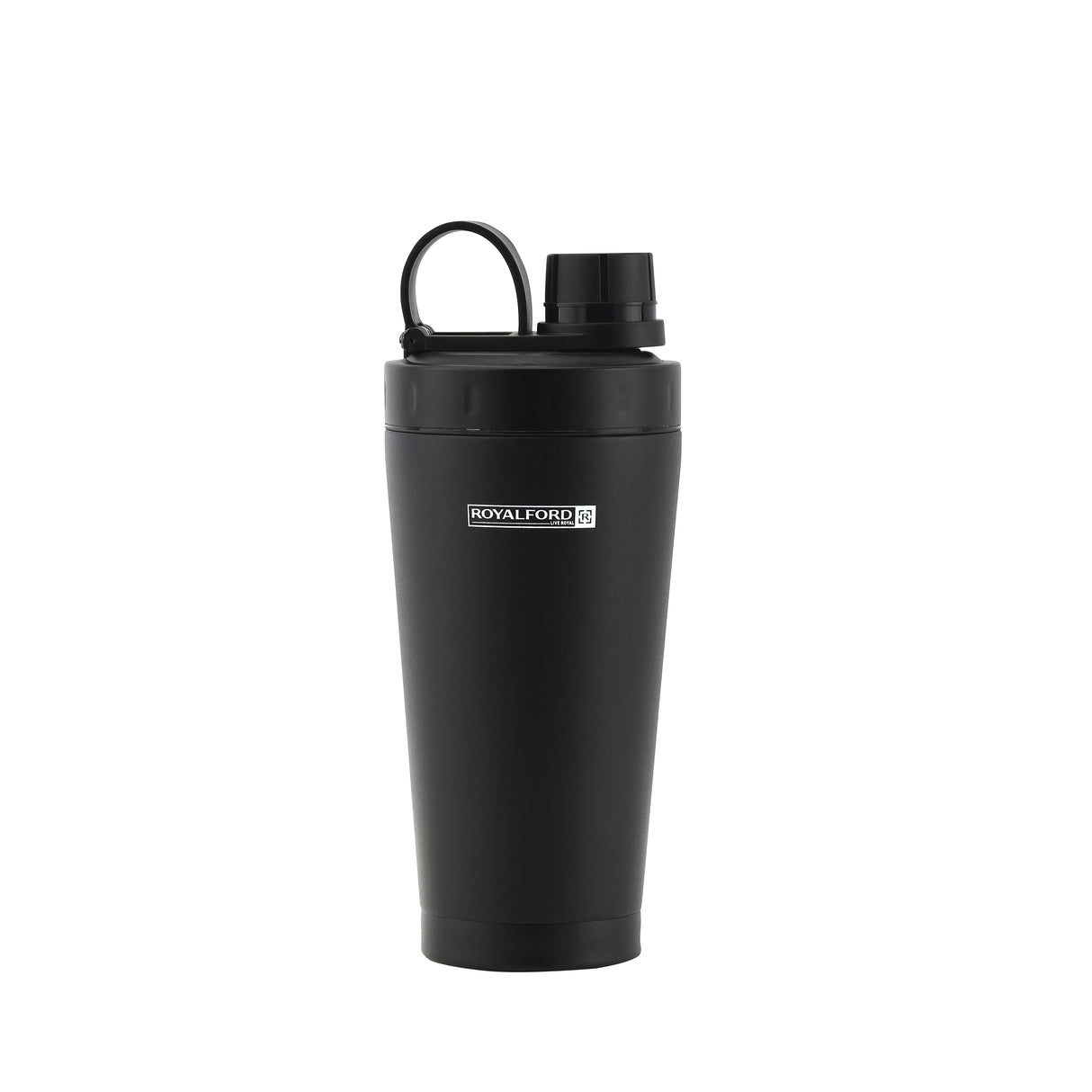 Royalford RF11141 Shaker Bottle 500ml | Double Wall Stainless Steel | SS304 Inner Pot | Leakproof PP Lid| Hot & Cold Insulation |  Durable Design for Gym & Travel
