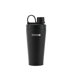 Royalford RF11141 Shaker Bottle 500ml | Double Wall Stainless Steel | SS304 Inner Pot | Leakproof PP Lid| Hot & Cold Insulation |  Durable Design for Gym & Travel