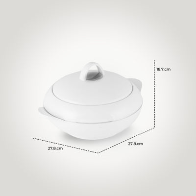 Royalford Omega Gold Insulated Casserole 2500ML RF11152 | Super PU Insulation | Stainless Steel Inner | Premium Hot Food Server | Twist-Lock Lid for Long Heat Retention