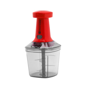 Royalford RF11158 Push Chopper | 6-Tier Stainless Steel Blade System | 1000ml Large Capacity Container | Quick Vegetable & Fruit Chopping | BPA-Free Food Grade Build