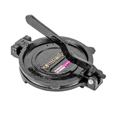 Royalford RF11165 Mica Plate Chapati Press 17.5cm | Heavy Cast Iron Roti Maker | Premium Food Grade Mica Plate | Easy Food Release | Anti Skid Heavy Base Design