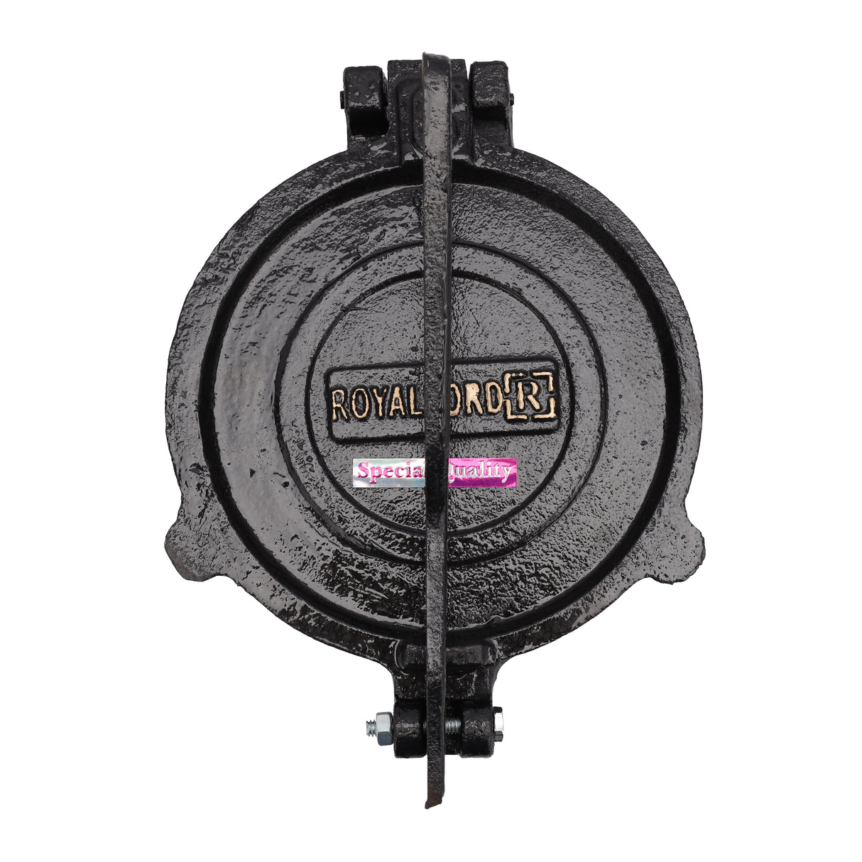 Royalford RF11167 Mica Plate Chapati Press 20cm | Heavy Cast Iron Roti and Chapati Maker|  Premium Food Grade Mica Plate | Easy Food Release and Stable Base Design Grip