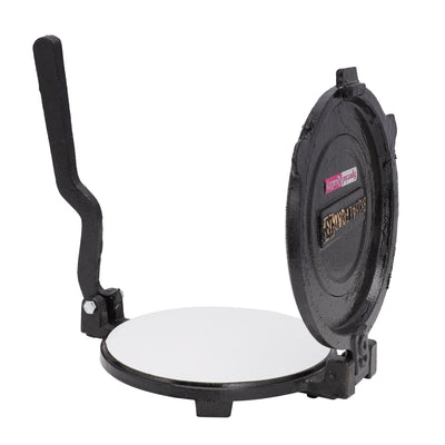 Royalford RF11167 Mica Plate Chapati Press 20cm | Heavy Cast Iron Roti and Chapati Maker|  Premium Food Grade Mica Plate | Easy Food Release and Stable Base Design Grip