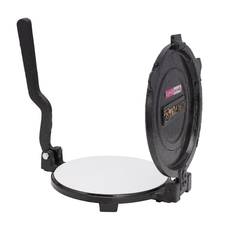 Royalford RF11167 Mica Plate Chapati Press 20cm | Heavy Cast Iron Roti and Chapati Maker|  Premium Food Grade Mica Plate | Easy Food Release and Stable Base Design Grip