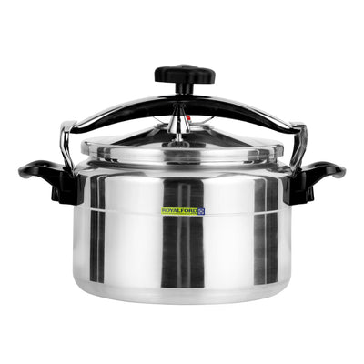 Royalford RF11176 Aluminium Pressure Cooker 11L | Durable Aluminium Alloy Body| Multi-Safety Device| Pressure Indicator| Special Valve & Three-Ply Base |High Thickness