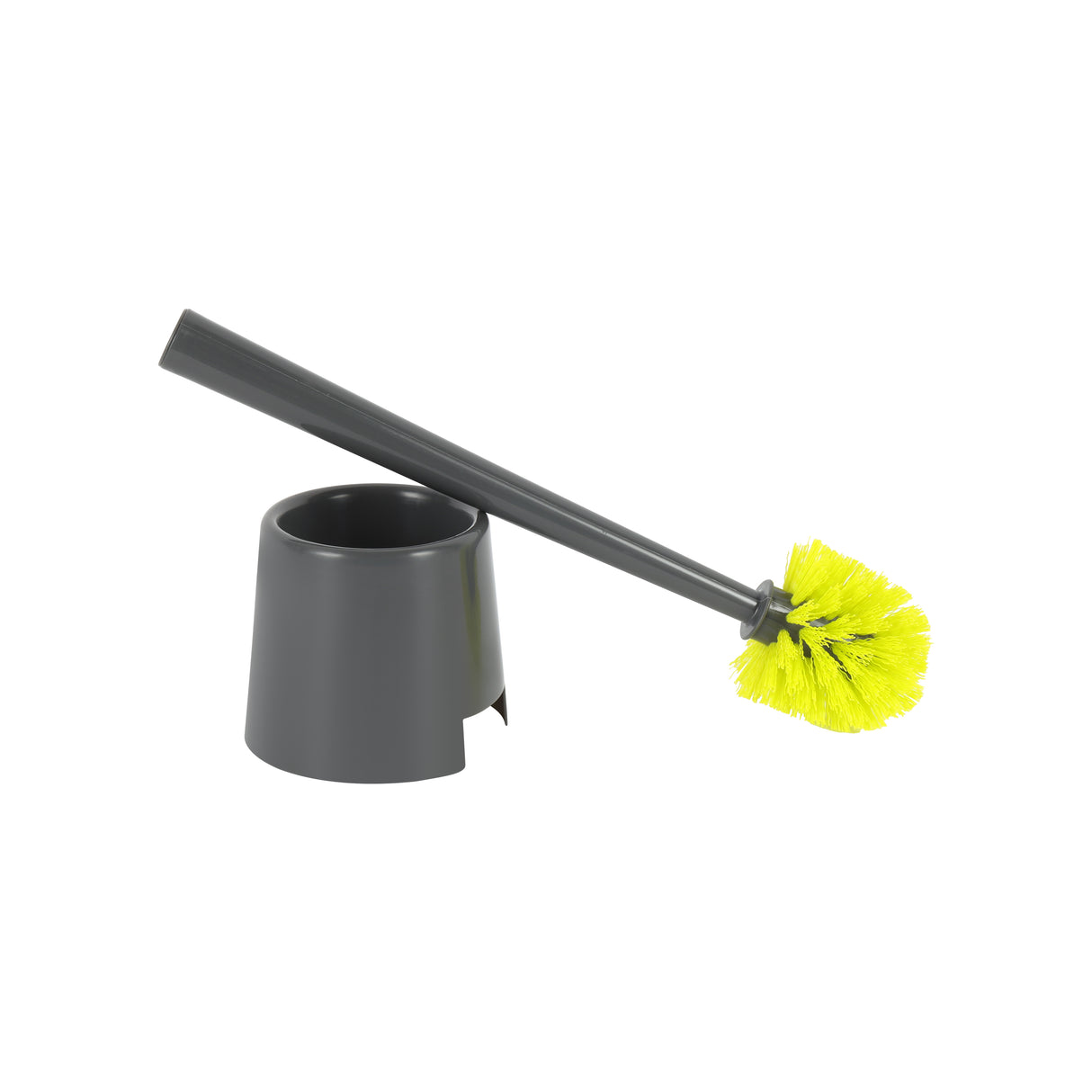 Royalford RF11188GR Toilet Brush with Holder |Durable Bathroom Cleaning Brush with Ergonomic Handle| Flexible Bristles| Scratch-Free Cleaning for Indian & Western Toilets