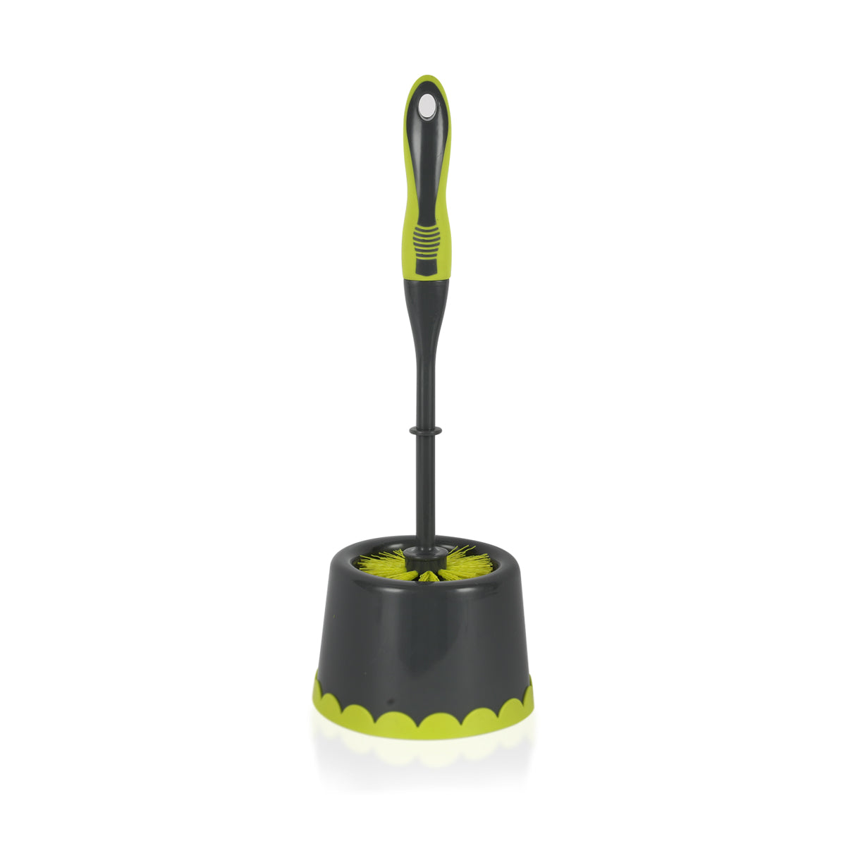 Royalford RF11189GR Toilet Brush with Holder| Durable Bathroom Cleaning Set, Ergonomic Handle & Flexible Bristles| Scratch-Free Cleaning for Indian & Western Toilets Use|