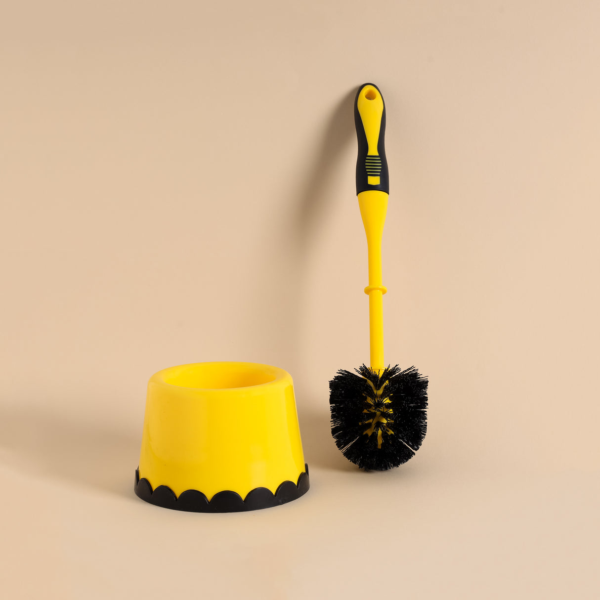Royalford RF11189 Toilet Brush with Holder| Durable Bathroom Cleaning Brush & Ergonomic Handle| Flexible Bristles Scratch-Free Cleaning for Indian & Western Toilets Use|
