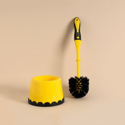 Royalford RF11189 Toilet Brush with Holder| Durable Bathroom Cleaning Brush & Ergonomic Handle| Flexible Bristles Scratch-Free Cleaning for Indian & Western Toilets Use|