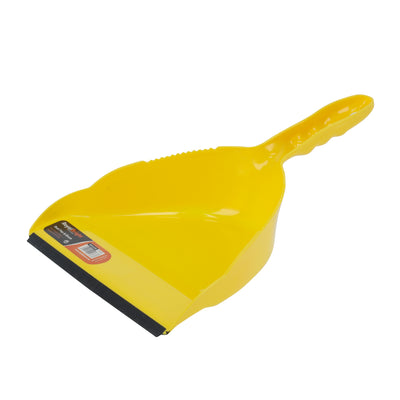 Royalford RF11193 Dust Pan & Brush set| durable bristles, ergonomic grip, and a rubber edge pan| for efficient wet & dry cleaning in home, kitchen, and bathroom spaces|