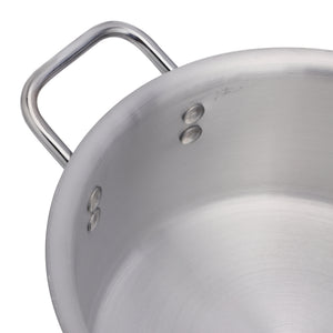 Royalford RF11207 5-Piece Aluminium Cooking Pot Set with Steel Handles |  Fast & Energy-Efficient Cooking | Easy to Clean | Strong Steel Handles | Ideal for Everyday Use