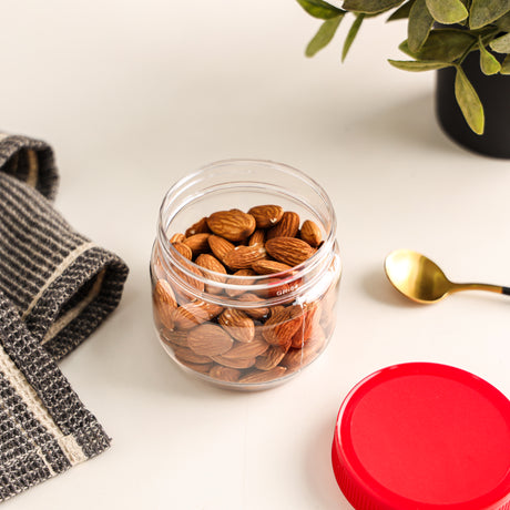 Royalford RF11223 250ML Airtight PET Jar Set 6PCS| BPA-free & leak-proof lids ensures safe storage| keeps food fresh, odor-free & ideal for snacks and dry items|