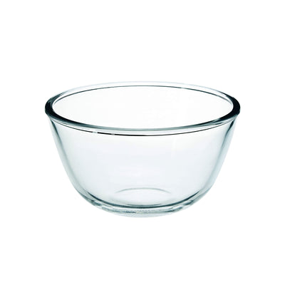 Royalford RF11233 2.70L Glass Mixing Bowl | Borosilicate Thermal Shock Resistant Kitchen Bowl | Freezer & Dishwasher Safe Durable Glassware for Mixing & Serving