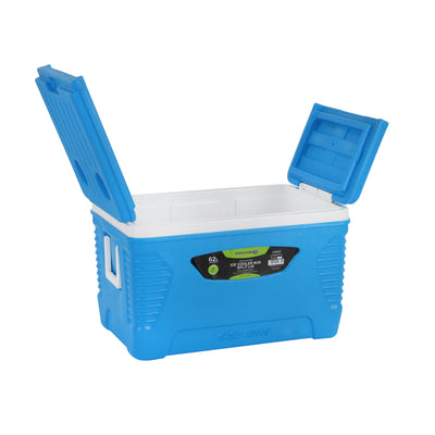 RoyalFord RF11264 62L Insulated Ice Cooler Box | 3-Layer Thermal Ice Chest for Camping, Picnic, BBQ & Travel | Heavy-Duty HDPE Exterior | Food-Grade Inner Lining