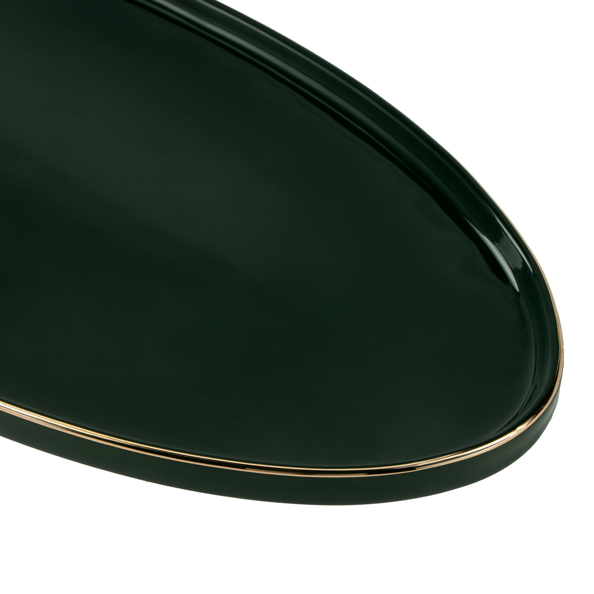 RoyalFord RF11337 Royal Green Fine Bone Oval Plate 14 Inch | Premium Serving Platter |Food-Safe Construction | Durable & Lightweight  | Scratch-Resistant Glazed Surface