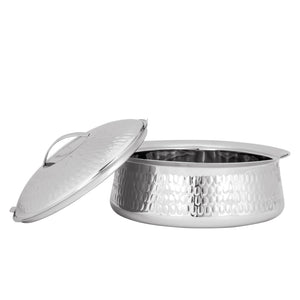 Royalford RF11450 Phoenix Stainless Steel Hot Pot 6000ml | Double Wall Vacuum Insulated Extra Deep Food Warmer | Firm Twist Lock Lid, Strong Handles & Elegant Design