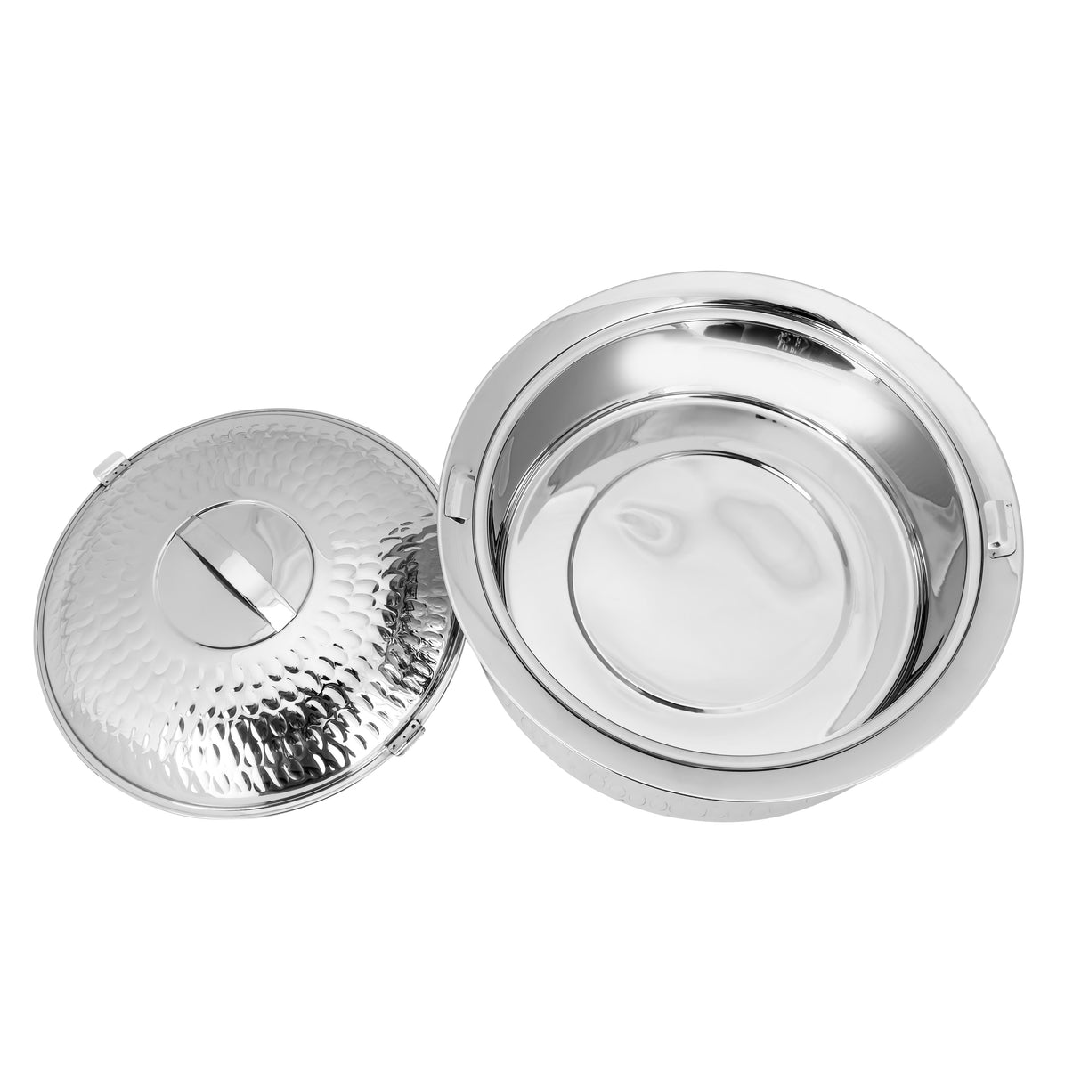Royalford RF11450 Phoenix Stainless Steel Hot Pot 6000ml | Double Wall Vacuum Insulated Extra Deep Food Warmer | Firm Twist Lock Lid, Strong Handles & Elegant Design