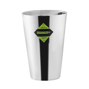 Royalford RF11462 Stainless Steel Glass Set |  Mirror Finish Drinking Glasses 7cm | Durable Rust Resistant Steel Tumblers for Water, Juice & Soft Drinks | Elegant Design