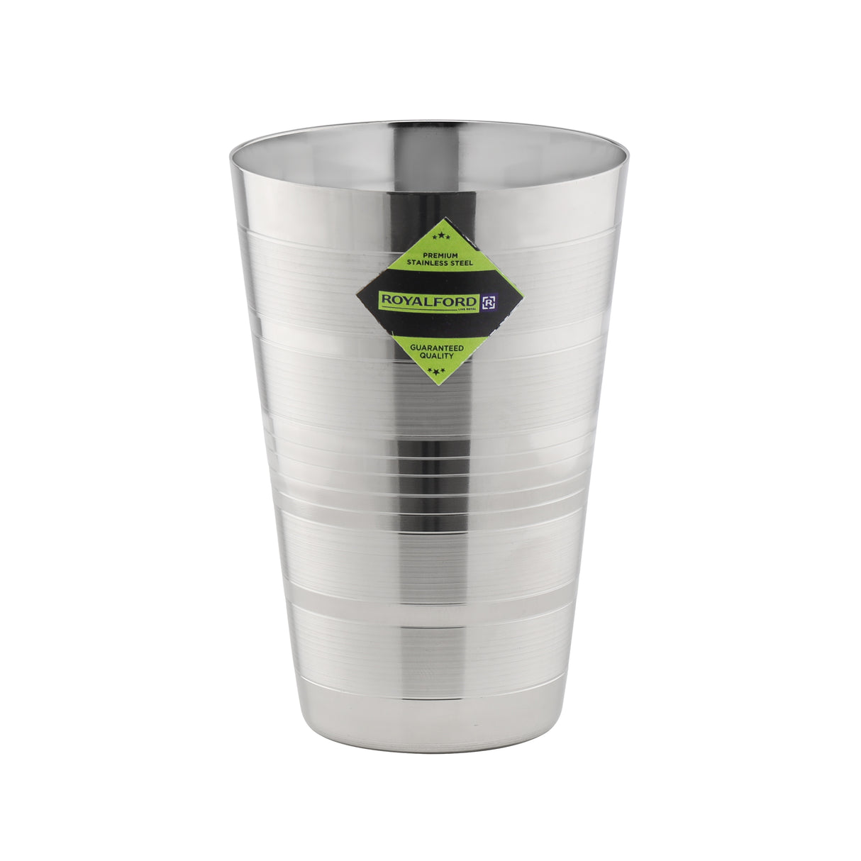 Royalford RF11463 Stainless Steel Designer Glass | 7cm with Mirror Finish Body | Durable Rust-Resistant Drinking Tumbler for Water, Juice & Daily Use, Premium Quality