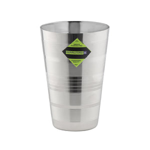 Royalford RF11463 Stainless Steel Designer Glass | 7cm with Mirror Finish Body | Durable Rust-Resistant Drinking Tumbler for Water, Juice & Daily Use, Premium Quality