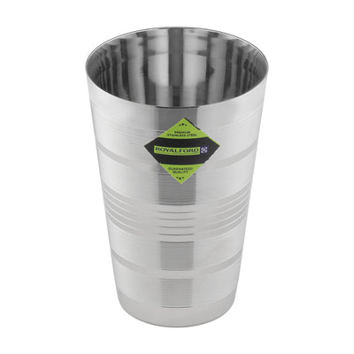 Royalford RF11463 Stainless Steel Designer Glass | 7cm with Mirror Finish Body | Durable Rust-Resistant Drinking Tumbler for Water, Juice & Daily Use, Premium Quality