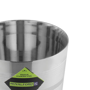 Royalford RF11463 Stainless Steel Designer Glass | 7cm with Mirror Finish Body | Durable Rust-Resistant Drinking Tumbler for Water, Juice & Daily Use, Premium Quality