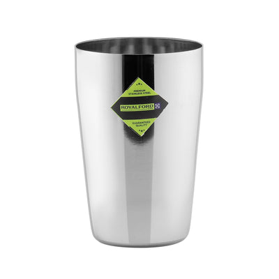 Royalford RF11464 Stainless Steel Glass | 7cm  Mirror Finish Drinking Tumbler | Durable Rust Resistant Steel Glass for Water, Juice & Soft Drinks | Perfect for Daily Use