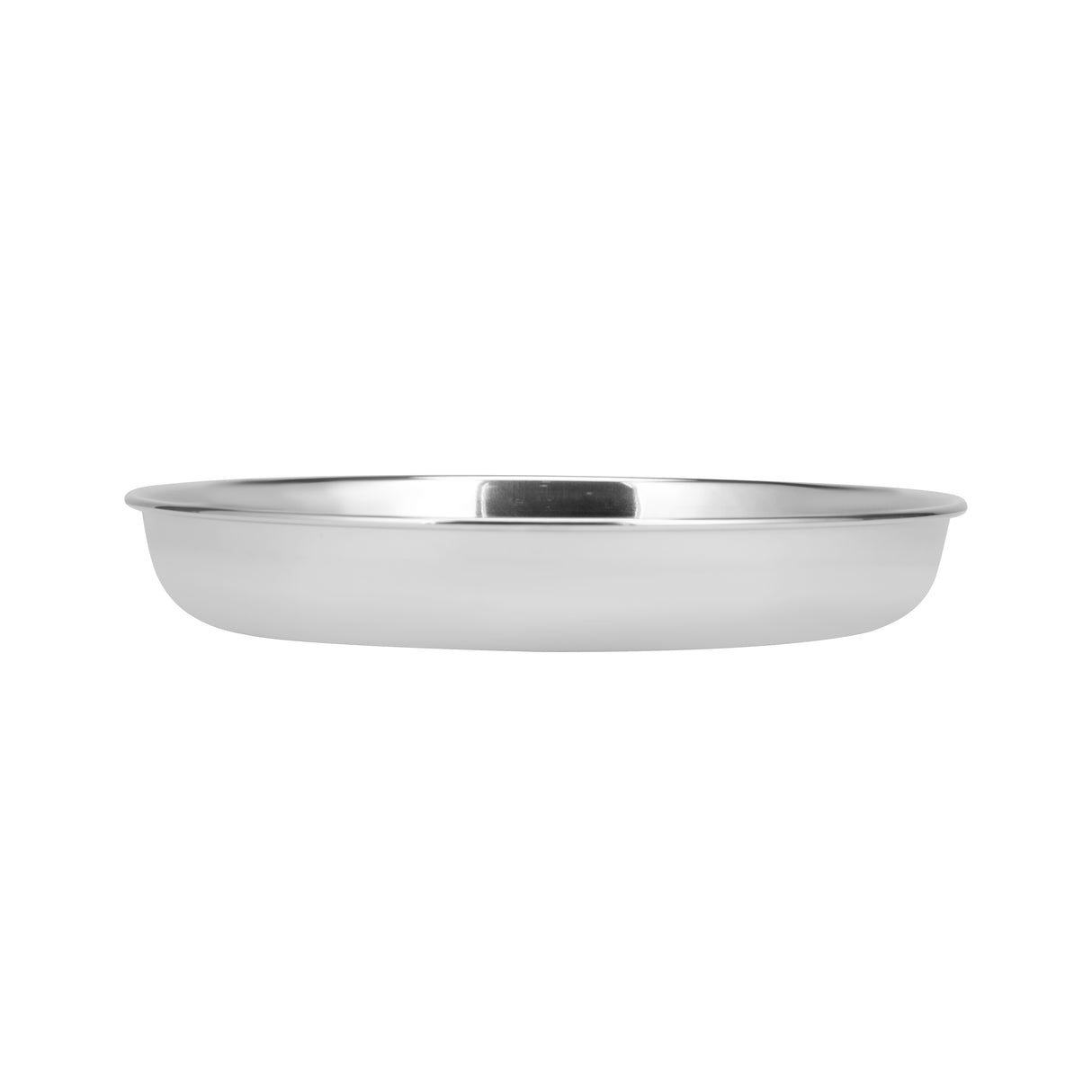 Royalford RF11468 Stainless Steel Rice Plate | 23cm Mirror Finish Dinner Plate | Durable Food Grade Steel Serving Plate | Rust Resistant Tableware for Home & Restaurant