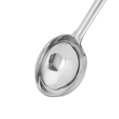 Royalford RF11480 Stainless Steel Basting Ladle | 21CM | Food Grade, Durable Soup Serving Spoon | Long Handle | Kitchen Ladle for Sauces &  Gravies | Cooking Utensil